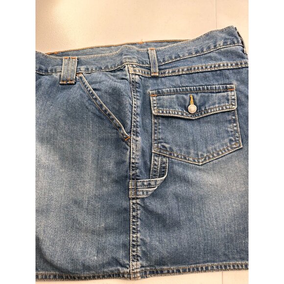 Old Navy Womens Blue Denim Jean Carpenter Mini Skirt Size 12 Western Festival - Picture 9 of 9